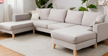 L-SHAPED COUCH: THE PERFECT FURNITURE PIECE FOR YOUR FAMILY ROOM.