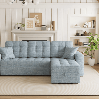Rolin 2.7M L Shaped Functional Fabric Corner Sofa Bed