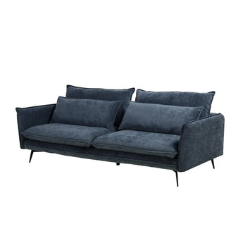 Ashwin 3 Seater Luxury Blue Fabric Loveseat Sofa SF366