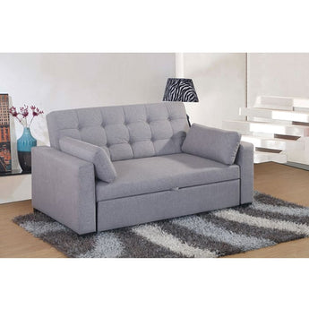 EH641 Grey Fabric Two-Seater Pull Out Sofa Bed