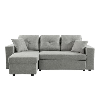 GILBERT Functional Pull Out L Shape Sofa Bed with Storage