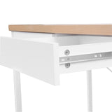 Wood Top White Frame Study Table