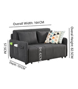 EH2941 2 Seater Pull Out Sofa Bed with Storage