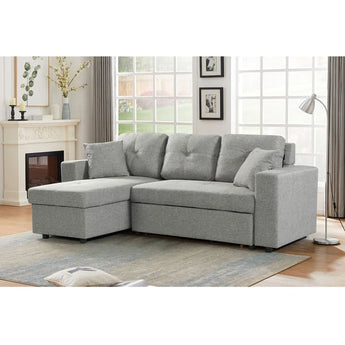 GILBERT Functional Pull Out L Shape Sofa Bed with Storage