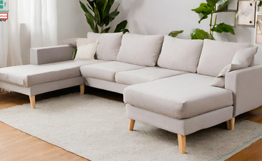 L-SHAPED COUCH: THE PERFECT FURNITURE PIECE FOR YOUR FAMILY ROOM.