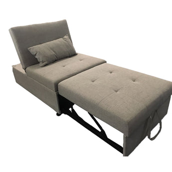 EH642 Grey Fabric 1 Seater Pull Out Sofa Bed