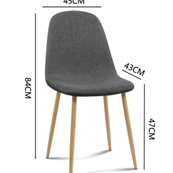 Eames Chairs Set of 4 - Grey Fabric