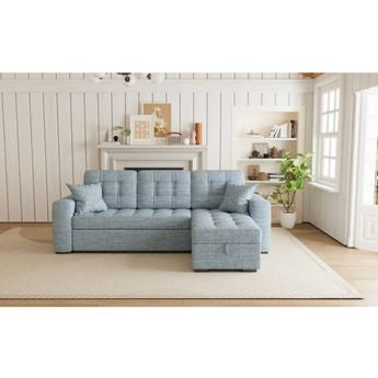 Rolin 2.7M L Shaped Functional Fabric Corner Sofa Bed
