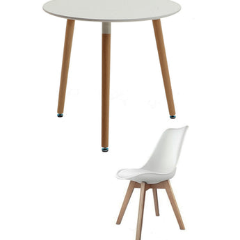 3 Piece/5 Piece Dining Set (White Round Table + Eames Dining Chairs)