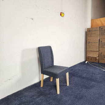 Premium Grey Fabric Timber Leg Dining Chair CY20251