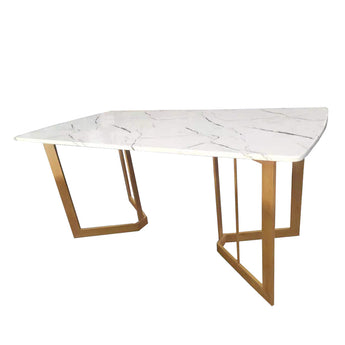 Marble Stone Dining Table with 6 Chairs