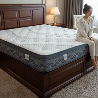 Firm Firmness Natural Latex Euro Top Pocket Spring Mattress BD2212