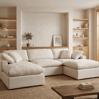 Cloud Modular 5 Seater U-Shape Couch (including 2 Ottomans)