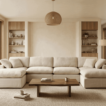 Cloud Modular 6 Seater U-Shape Couch (including 2 Ottomans)