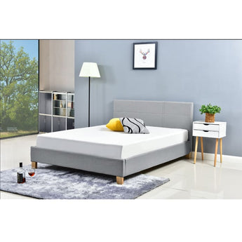 Carter EH1002 Modern Concise Grey Fabric Bed Frame