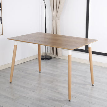 Wood Rectangular Dining Table with Beech Wood Legs