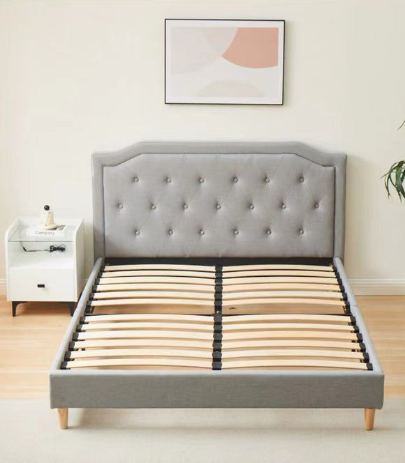 Norbert Grey Fabric Bed Frame EH1078