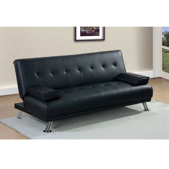 EH903 Black PU Leather or Grey Fabric Folding /Futon Sofa Bed