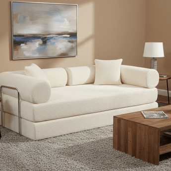 RAYMOND EH5102 3 Seater Compressed Sofa-Cream