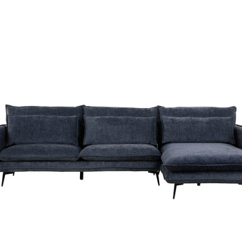 Ashwin Luxury Blue Sofa Set(Corner Sofa and 3 Seater)