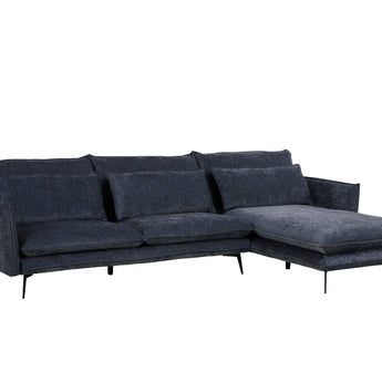 Ashwin Luxury Blue Sofa Set(Corner Sofa and 3 Seater)