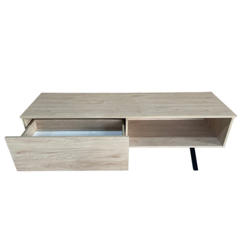 Modern Concise Stylish Oak & Black Colour 160CM TV Cabinet