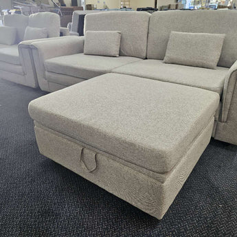 ROMEO Blue Fabric 2 Seater/3 Seater/Storage Ottoman Sofa Set / Sofa Suite