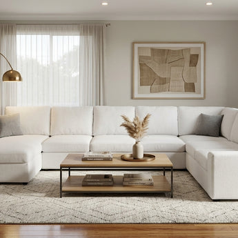Viola 7 Seat U Shape Fabric Sofa