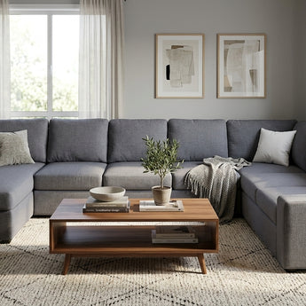 Viola 7 Seat U Shape Fabric Sofa