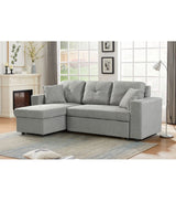 GILBERT Functional Pull Out L Shape Sofa Bed with Storage