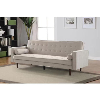 Melodie 3-Seater Grey Velvet Fabric Sofa Bed